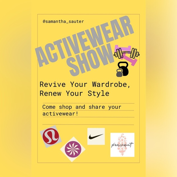 Other - @Samantha_Sauter Live Show Listing! Activewear Show